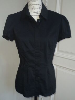 Final Price🔽Worthington Black Short-Sleeve Button-Down Shirt